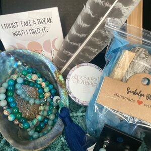 Hand Curated Aura Box/ Chrysocolla / Amazonite / Jasper / Chalcedony/ Turquoises